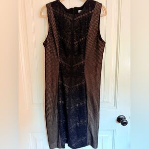 Dress the Population Black Lace Midi Dress